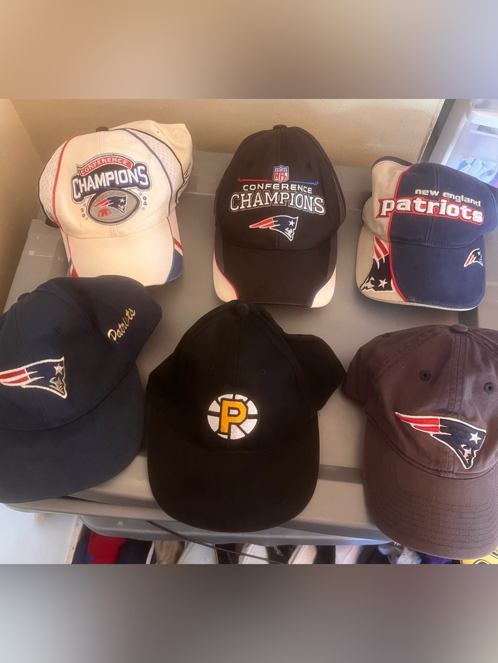 6 vintage new england adjustable hat bundle b6 patriots providence bruins ahl